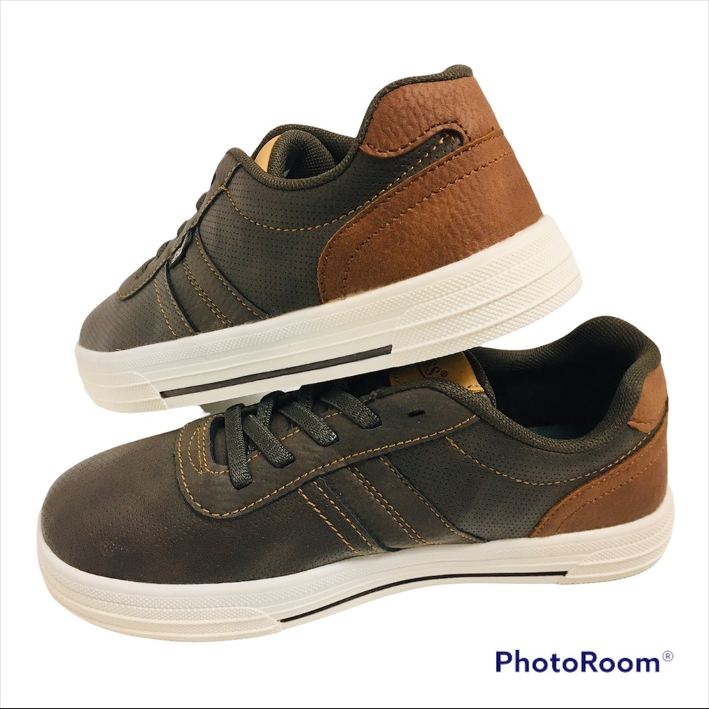 G.H. BASS & CO. Slip-On Laced Shoe Boy's Size 3 Kid's Medium Width Brown/Tan NEW - Picture 11 of 16